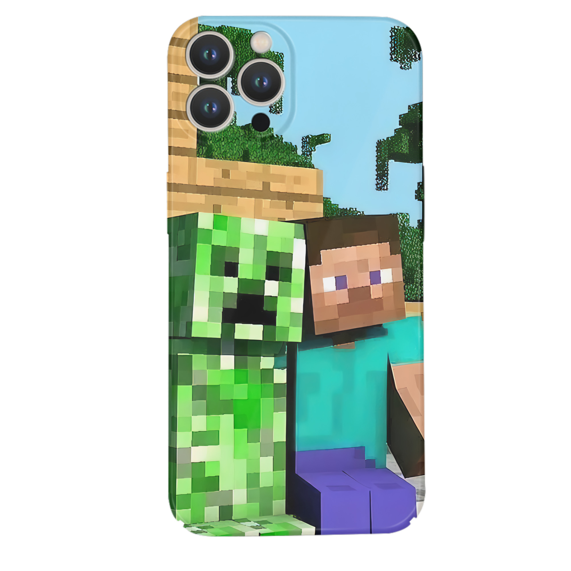（画像用） マインクラフト ブロックの世界 Minecraft MC Block world 【iPhone 14シリーズ対応】ハードケース